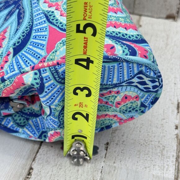 New Amy Butler Nora Clutch With Chain Oasis Azure Tropical Kiss Lock Closure - Picture 4 of 16